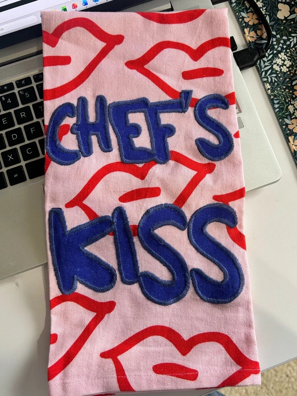 Anthropologie Plot Twist Prints Chef's Kiss Dish Towel AnthroHome